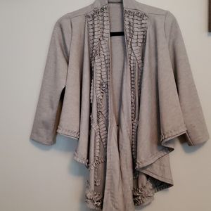 Exaggerated drape front open Cardigan
